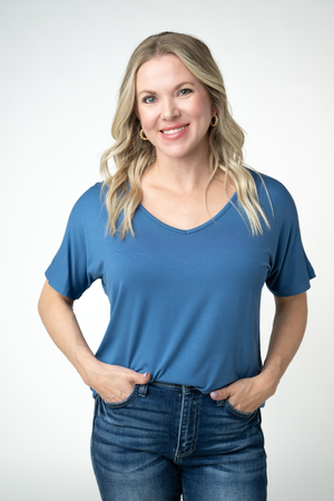 Chloe Cozy Top - Winter Blue by Michelle Mae