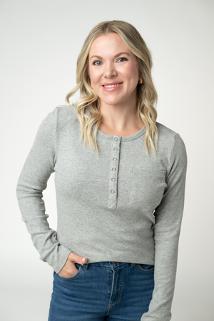 Georgia Long Sleeve Top - Light Grey by Michelle Mae