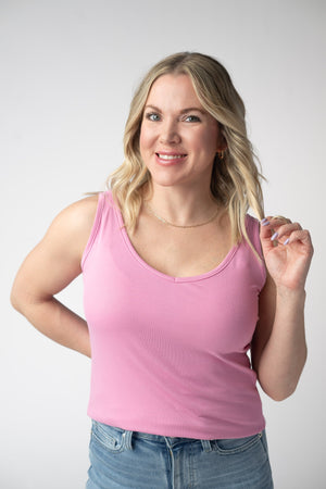Kennedy Tank - Pink by Michelle Mae