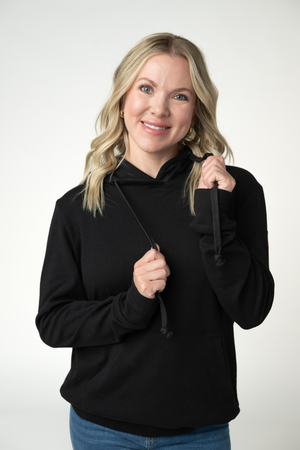 Hailey Hoodie - Black by Michelle Mae
