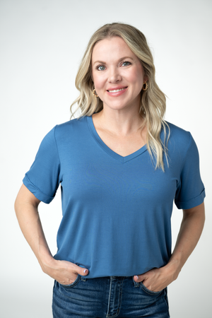 Sophie Top - Winter Blue by Michelle Mae