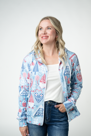 Fullzip Hoodie - Winter Gnome by Michelle Mae
