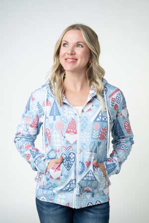Fullzip Hoodie - Winter Gnome by Michelle Mae