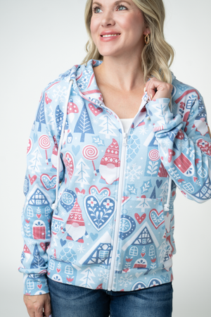 Fullzip Hoodie - Winter Gnome by Michelle Mae