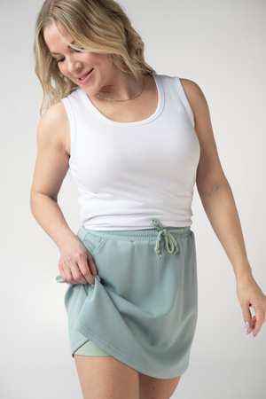 Serena Luxe Skort - Ocean Blue by Michelle Mae