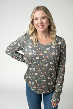 Larissa Long Sleeve - Wildflower Meadow by Michelle Mae