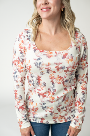 Alyssa Long Sleeve Top - Autumn Watercolor by Michelle Mae