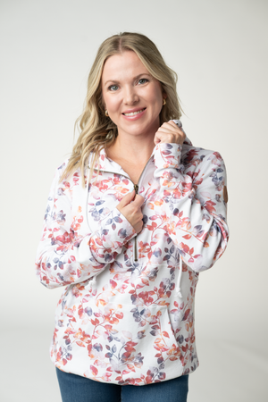 HalfZip Hoodie - Autumn Watercolor by Michelle Mae