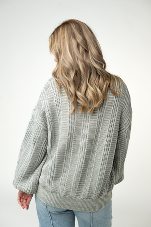 Cable Cardigan - Grey by Michelle Mae