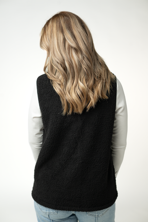 Sherpa Vest - Black by Michelle Mae