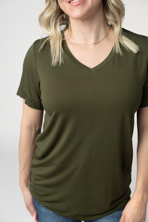 Sophie Top - Dark Olive by Michelle Mae