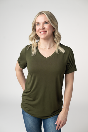 Sophie Top - Dark Olive by Michelle Mae