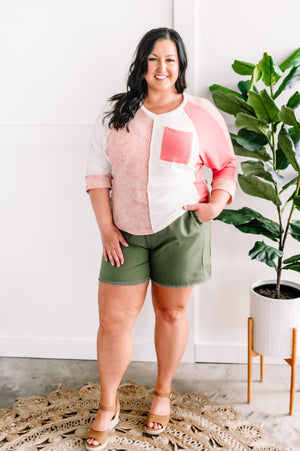 Zenana Summer Blend Lightweight Drawstring Shorts In Olive
