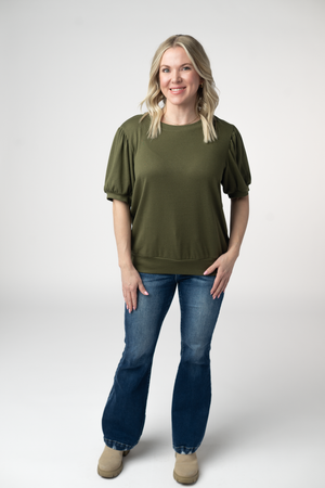 Katie Cozy Top - Olive by Michelle Mae