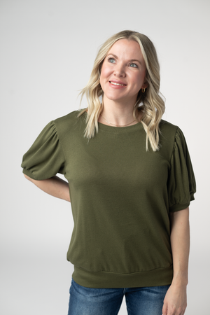 Katie Cozy Top - Olive by Michelle Mae
