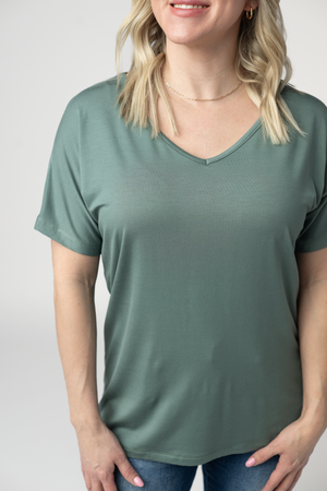 Chloe Cozy Top - Dusty Jade by Michelle Mae