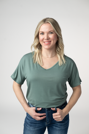 Chloe Cozy Top - Dusty Jade by Michelle Mae