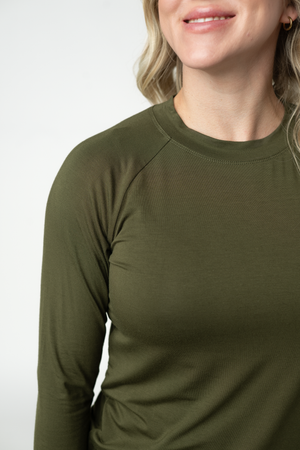 Blair Long Sleeve Top - Dark Olive by Michelle Mae