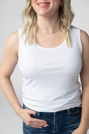 Ava Tank- White by Michelle Mae