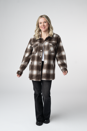Norah Shacket - Brown Plaid by Michelle Mae