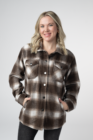 Norah Shacket - Brown Plaid by Michelle Mae