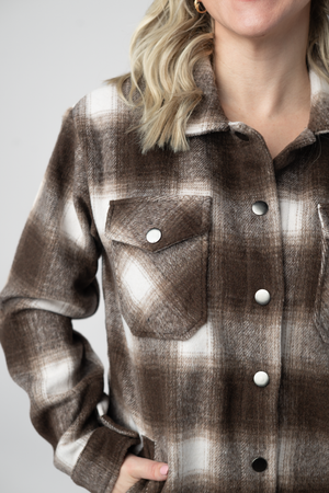 Norah Shacket - Brown Plaid by Michelle Mae
