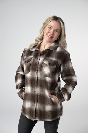 Norah Shacket - Brown Plaid by Michelle Mae