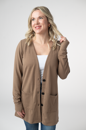 Cori Cardigan - Mocha by Michelle Mae