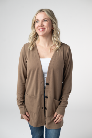 Cori Cardigan - Mocha by Michelle Mae