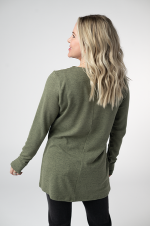 Cori Cardigan - Heathered Olive by Michelle Mae