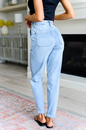Judy Blue High Waist Vintage Light Wash Denim Jogger