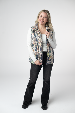 Remy Zip Up Vest - Dark Camo by Michelle Mae