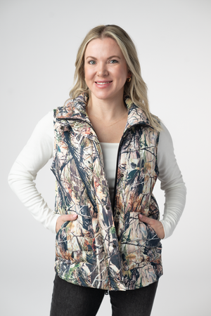 Remy Zip Up Vest - Dark Camo by Michelle Mae