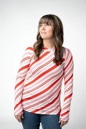 Blair Long Sleeve Top - Candy Cane by Michelle Mae