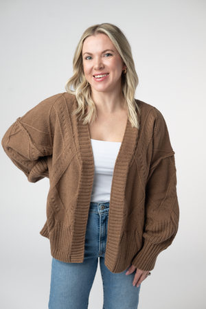 Willow Cardigan - Mocha by Michelle Mae