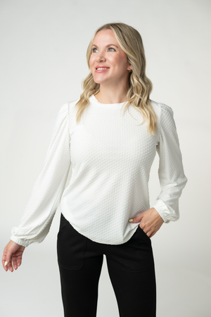 Miranda Dot Top - White by Michelle Mae