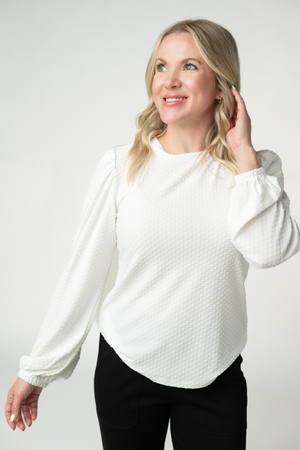 Miranda Dot Top - White by Michelle Mae