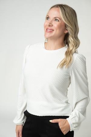 Miranda Dot Top - White by Michelle Mae