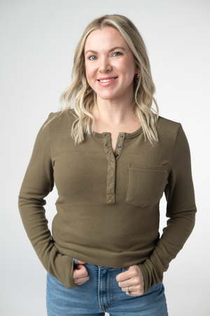 Georgia Long Sleeve Top - Olive by Michelle Mae