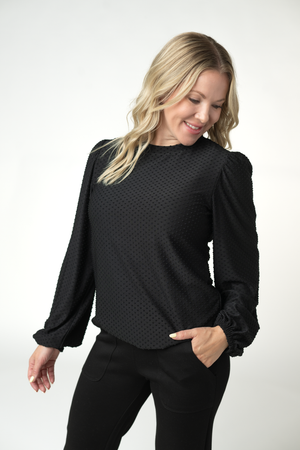 Miranda Dot Top - Black by Michelle Mae