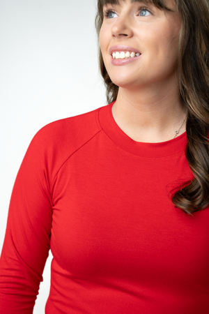 Blair Long Sleeve Top - Red by Michelle Mae