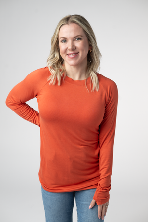 Blair Long Sleeve Top - Pumpkin by Michelle Mae