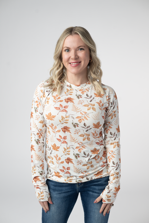 Blair Long Sleeve Top - Harvest Leaves by Michelle Mae