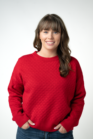 Gianna Pullover Sweater - Red by Michelle Mae