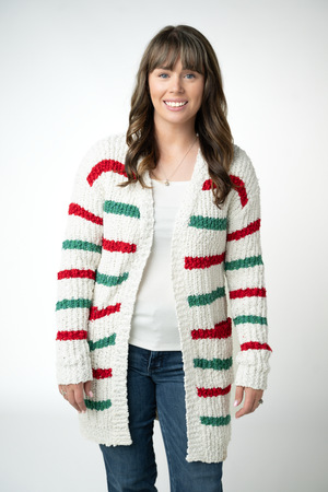 Christmas Striped Cardigan by Michelle Mae