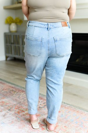 Judy Blue High Waist Vintage Light Wash Denim Jogger