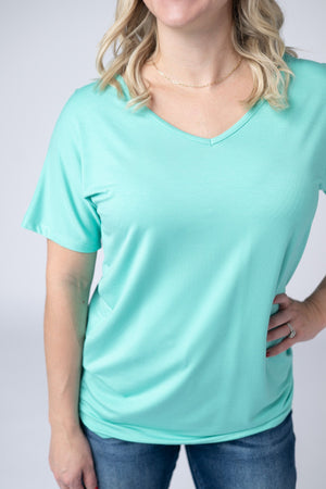 Chloe Cozy Tee - Turquoise by Michelle Mae