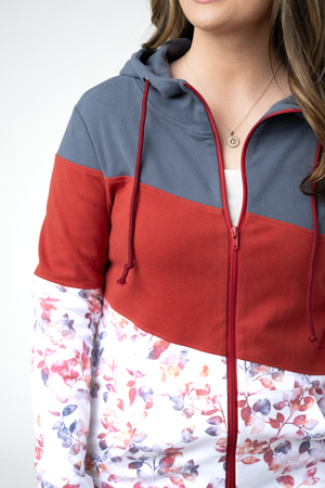 Colorblock Fullzip - Autumn Watercolor Mix by Michelle Mae