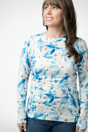 PREBOOK Blair Long Sleeve Top - Winter Blue Floral