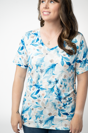PREBOOK Sophie Top - Winter Blue Floral